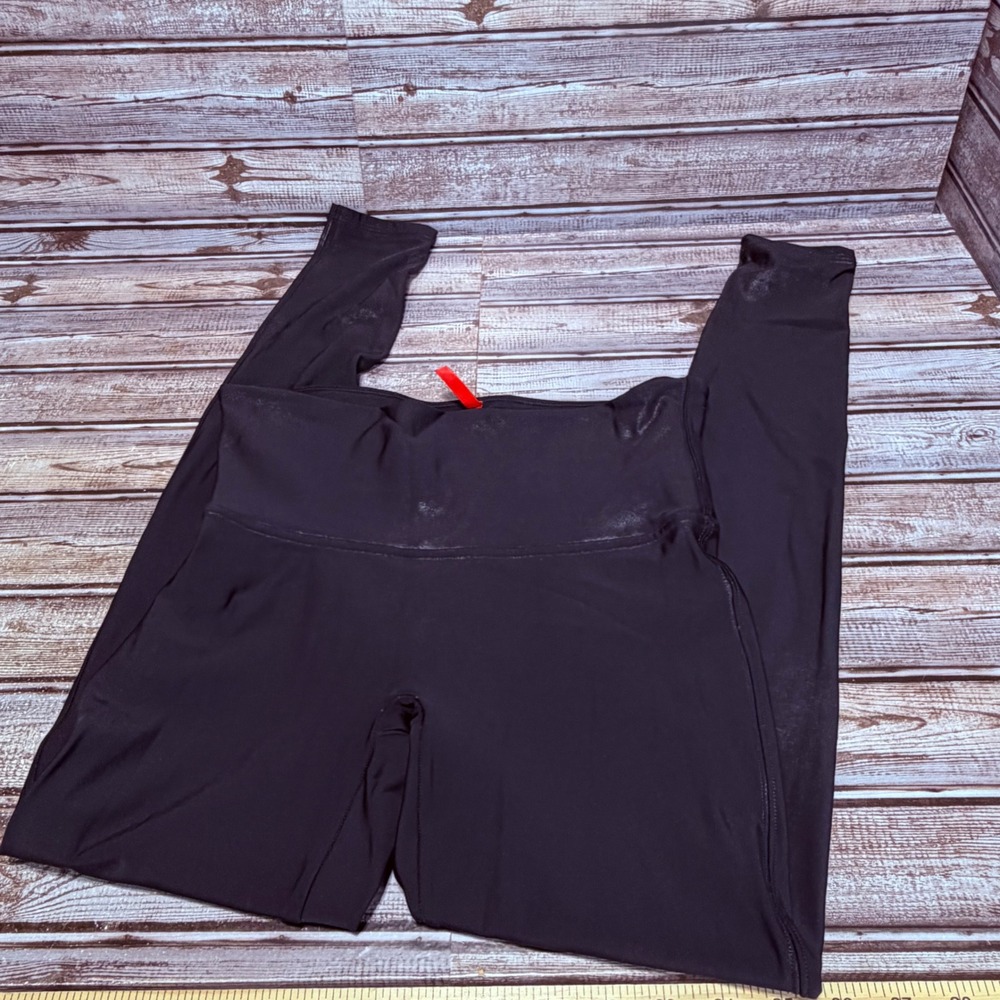Spanx Leggings Womens Large Black High Waisted Compression Shaper